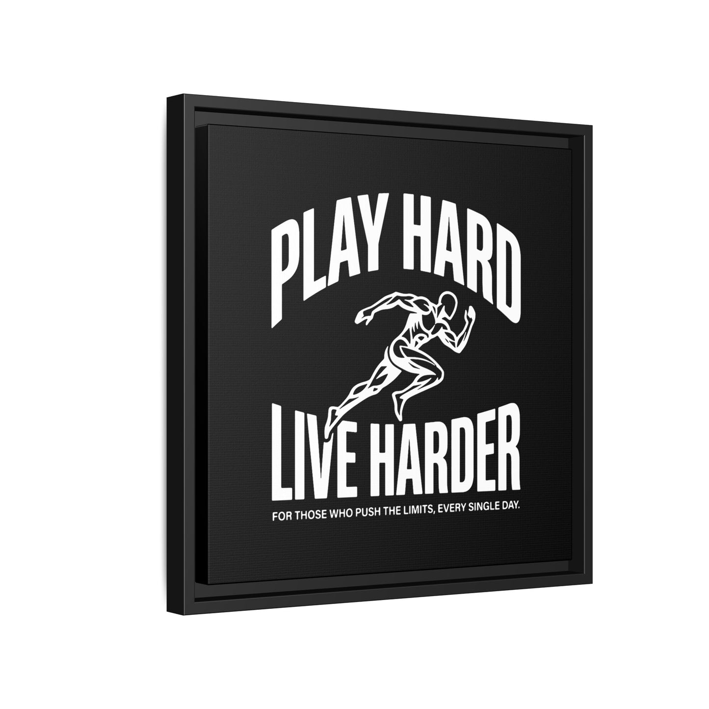 Play Hard / Live Harder - Framed Canvas