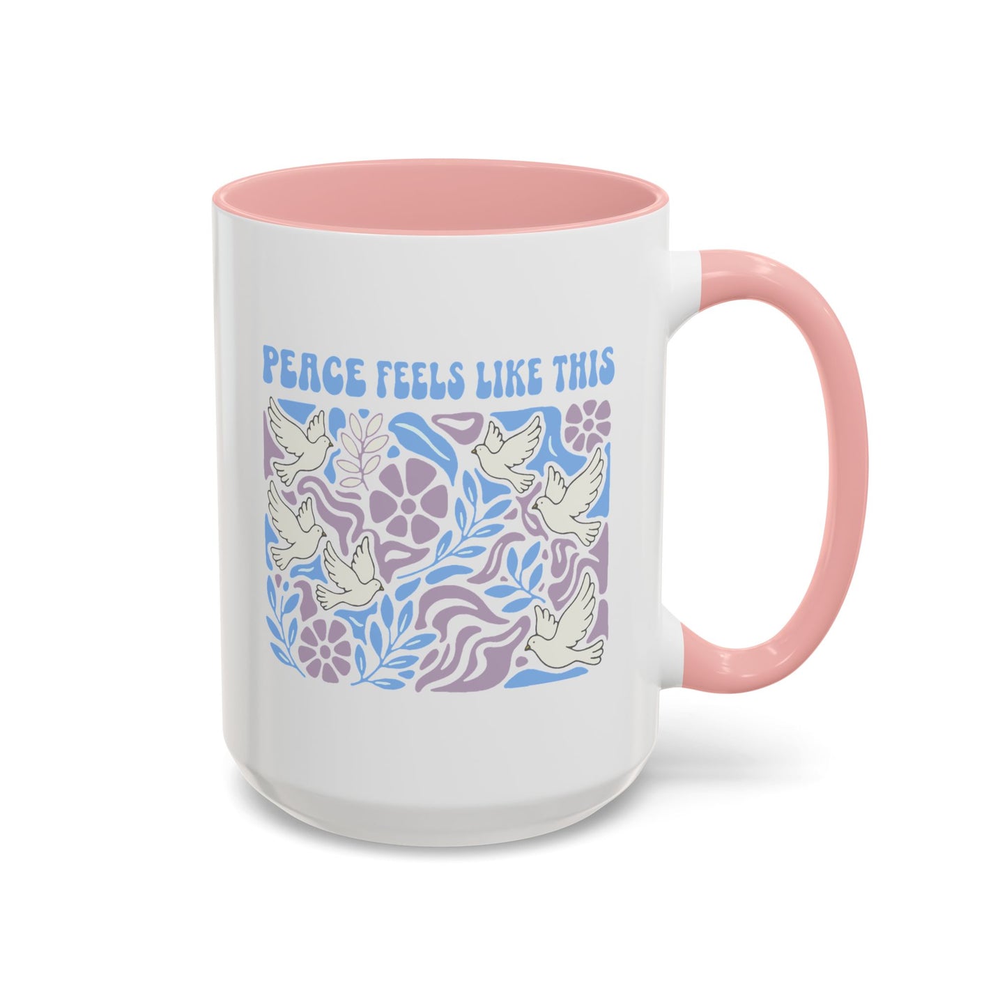Peace Feels Like This - Color Accent Mug