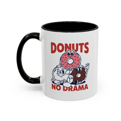 Donuts No Drama - Color Accent Mug