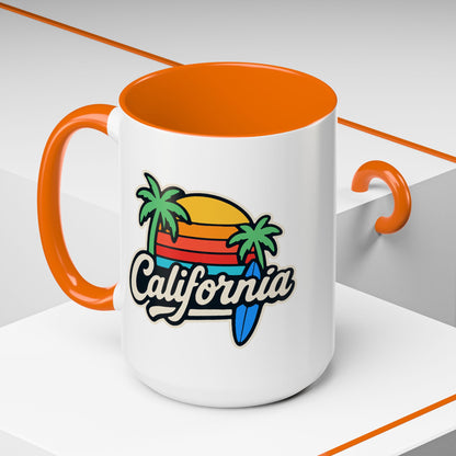 California Surf Vibes - Color Accent Mug