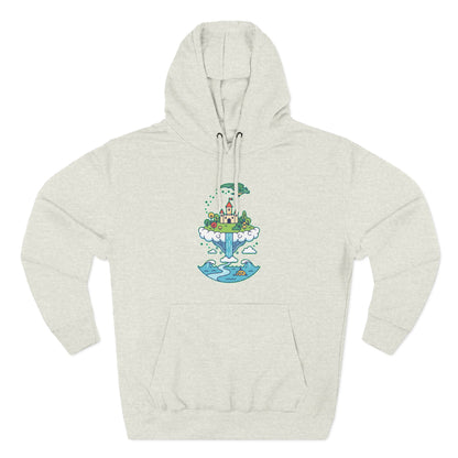 Floating Castle Dragon - Magical Fantasy Island - Hoodie