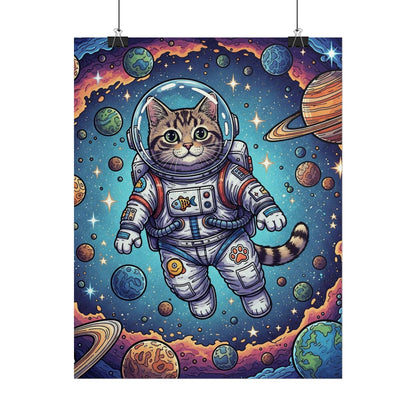 Astronaut Cat - Rolled Poster