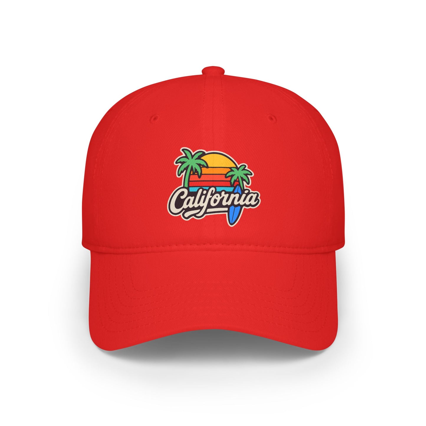 California Sunset Low Profile Baseball Cap, Beach Hat, Summer Accessory, Travel Gear, Vacation Cap, Gift for Him/Her