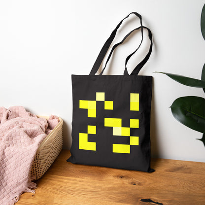 Yellow Pixel Grid - Tote Bag