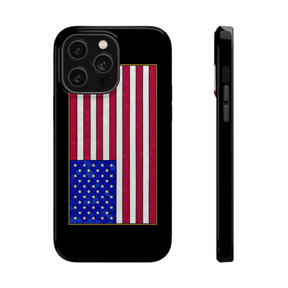 New Glory American Flag (Gold Edge Edition) - Magnetic Phone Case