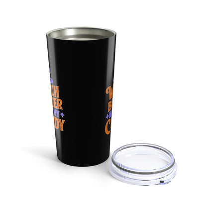 Spooky Themed Tumbler for Witches, Halloween Gift, Holiday Drinkware, Magical Travel Mug, Witchy Accessories