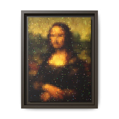 Pixel Muse — Silent Smile - Framed Canvas