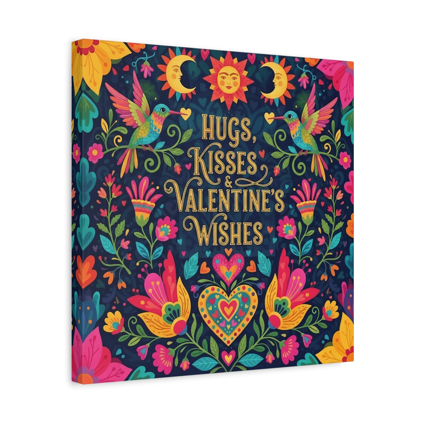 Hugs, Kisses & Valentine's Wishes - Canvas