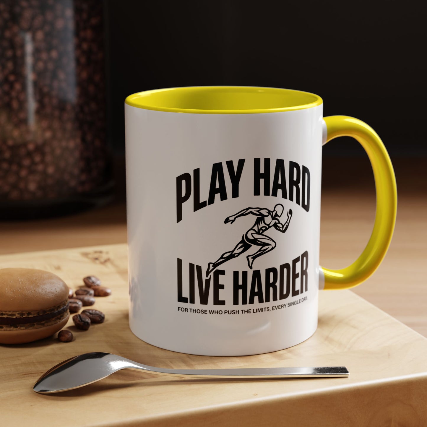 Play Hard / Live Harder - Color Accent Mug