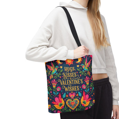 Hugs, Kisses & Valentine's Wishes - Tote Bag