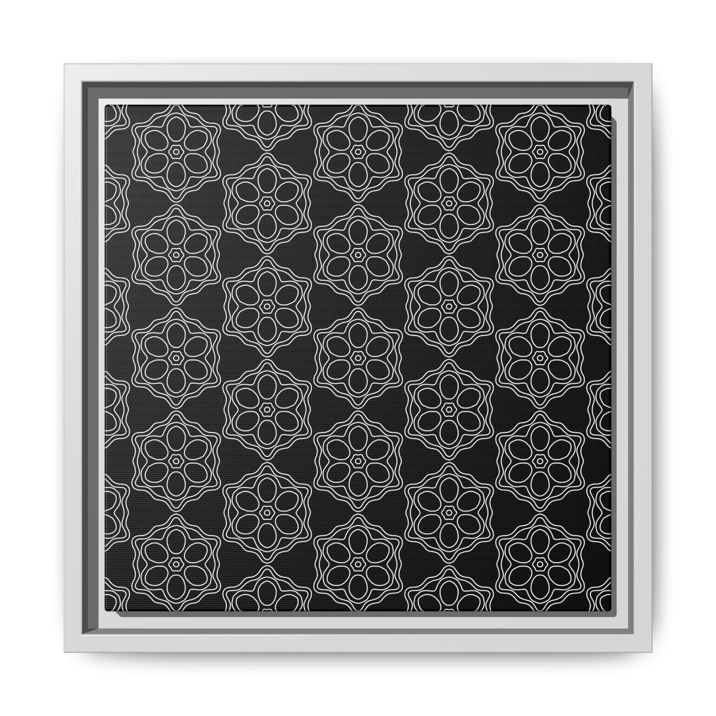 Geometric Sacred Flower - Framed Canvas