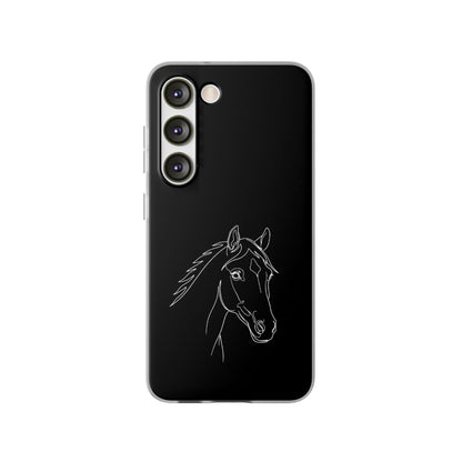 Horse Portrait Sketch - Flexi Phone Case