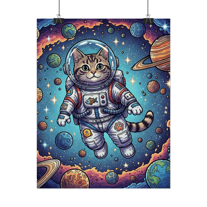 Astronaut Cat - Rolled Poster