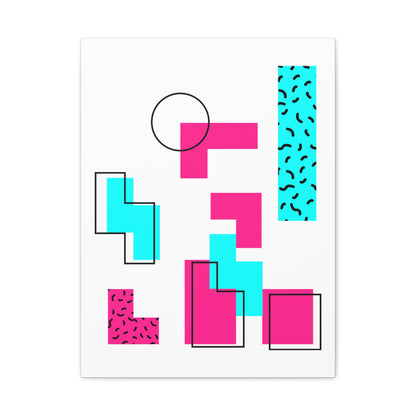 Retro Geometric Vibes - Canvas
