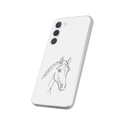 Horse Portrait Sketch - Flexi Phone Case