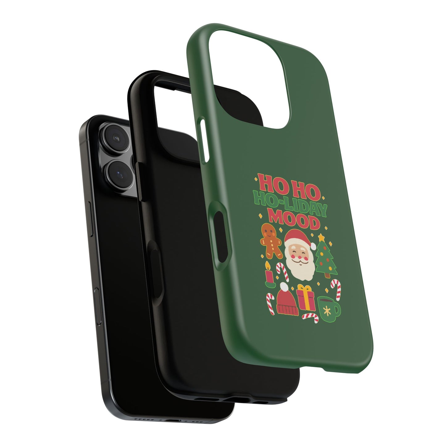 Christmas Phone Case, Ho Ho Ho-liday Mood, Festive Phone Cover, Santa Christmas Accessory, Holiday Gift, Winter Vibes