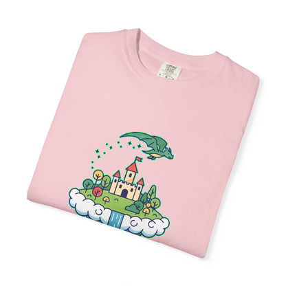 Floating Castle Dragon - Magical Fantasy Island - T-Shirt