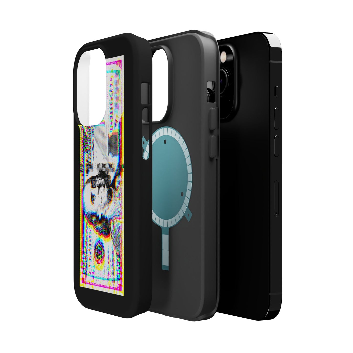 100 Dollars Bill - Neon Color Explosion - Magnetic Phone Case