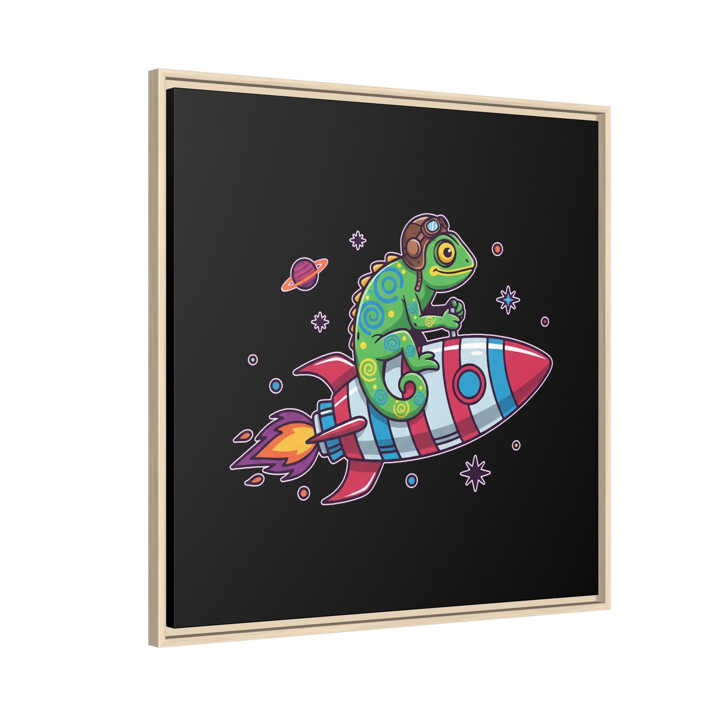Cosmic Rider - Framed Canvas