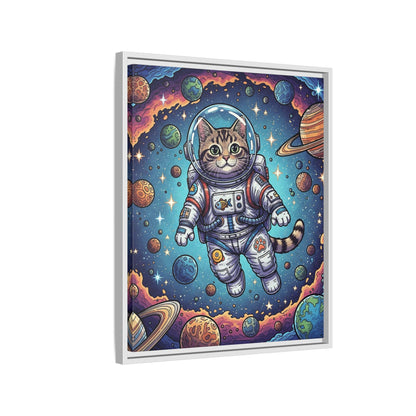 Astronaut Cat - Framed Canvas