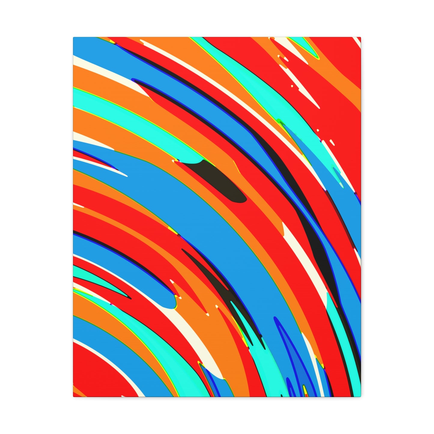 Abstract Rainbow Swirl Arc - Canvas