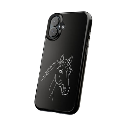 Horse Portrait Sketch - Magnetic Phone Case
