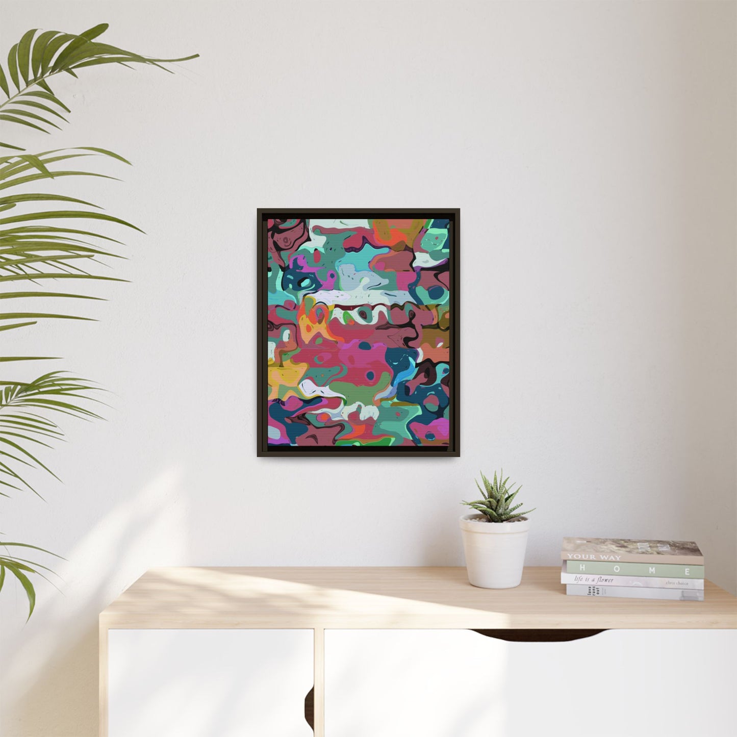 Colorful Abstract Marble - Framed Canvas