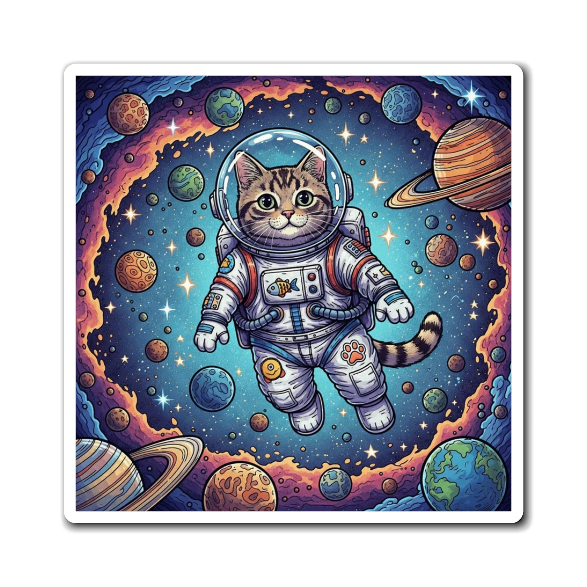 Astronaut Cat - Magnet