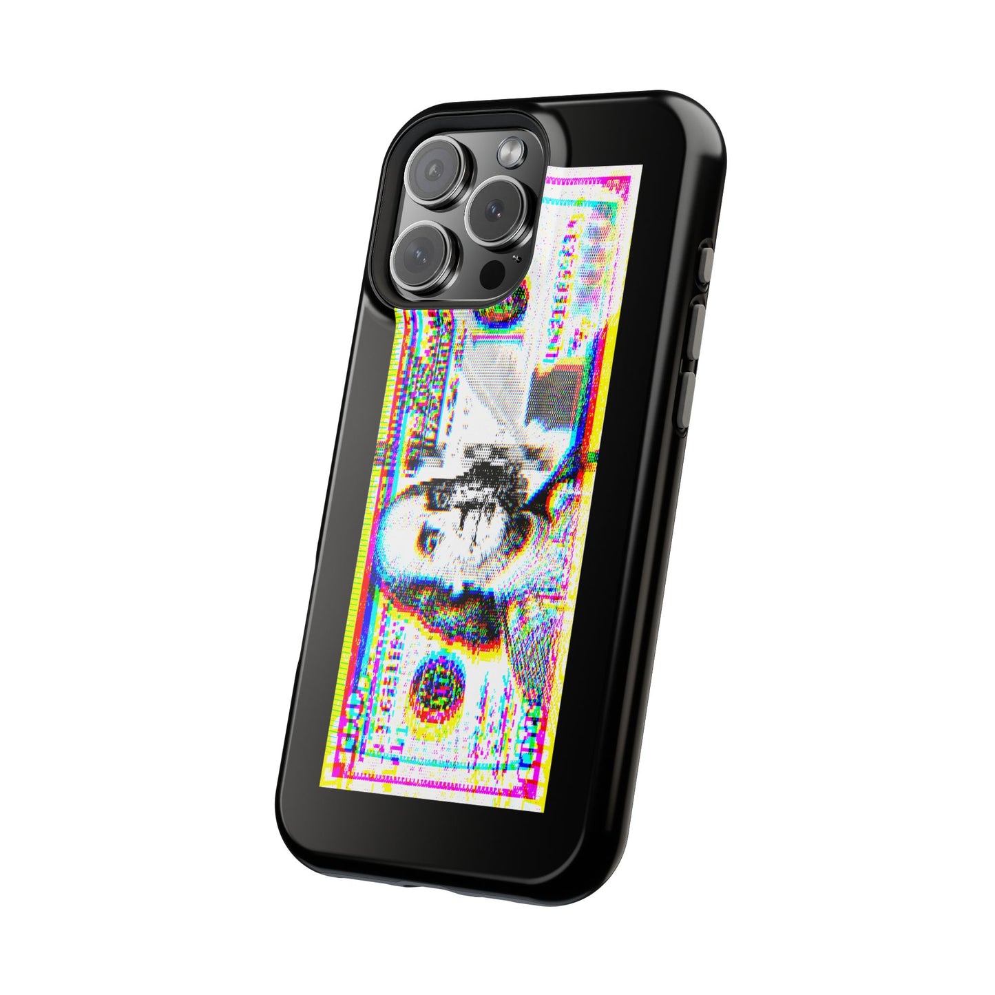 100 Dollars Bill - Neon Color Explosion - Magnetic Phone Case