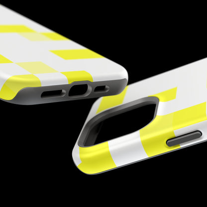 Yellow Pixel Grid -  Magnetic Phone Case