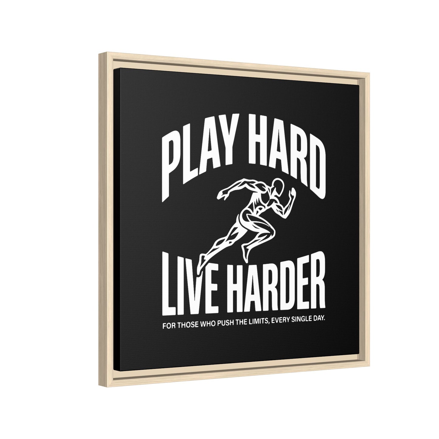 Play Hard / Live Harder - Framed Canvas