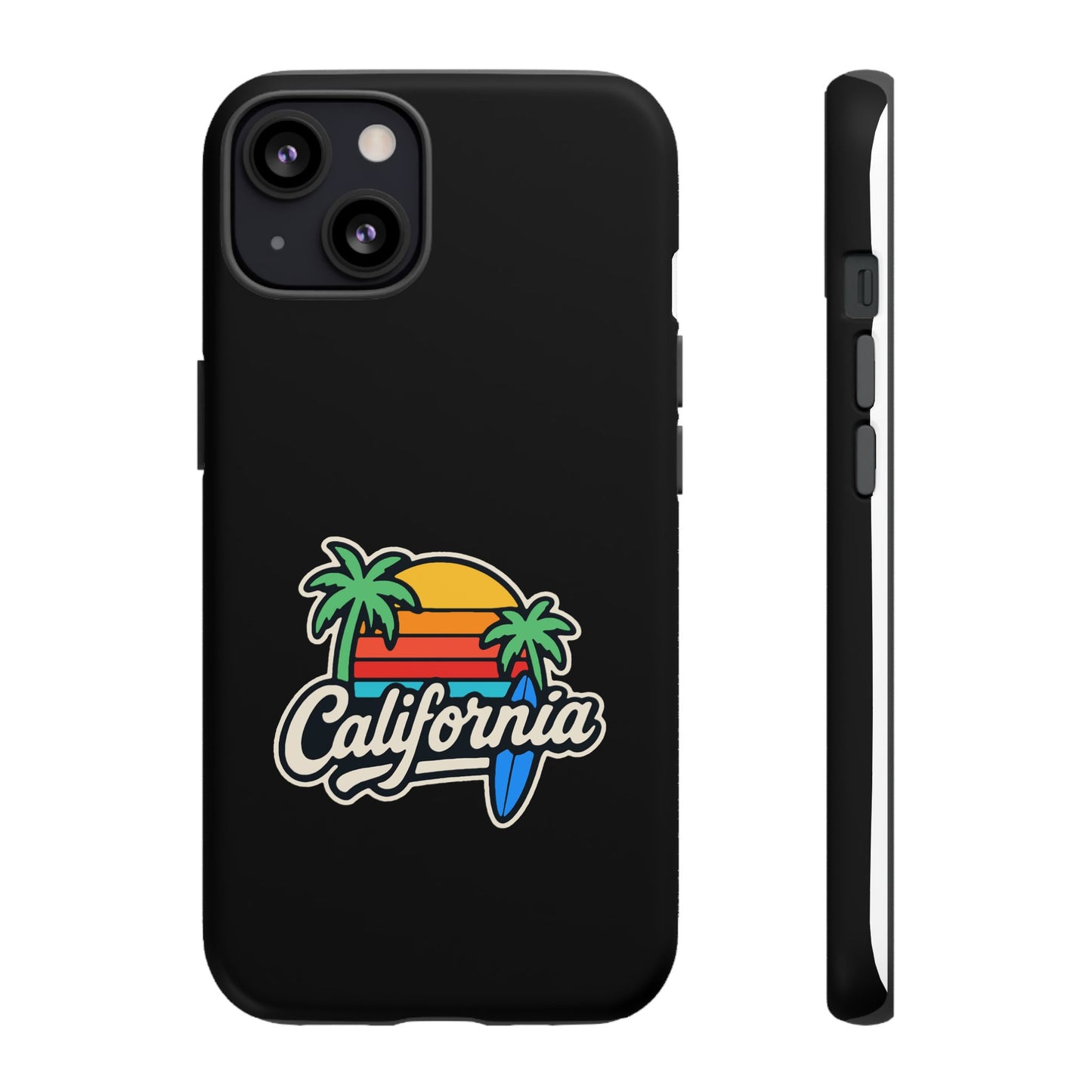 California Sunset Phone Case, Tropical Cell Phone Cover, Beach Lover Gift, Summer Vibes Accessory, Surfing Decor, Personalized Case