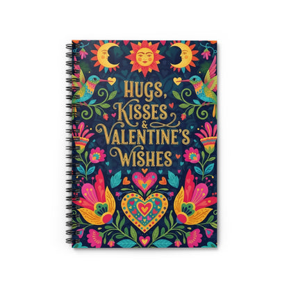 Hugs, Kisses & Valentine’s Wishes - Spiral Notebook