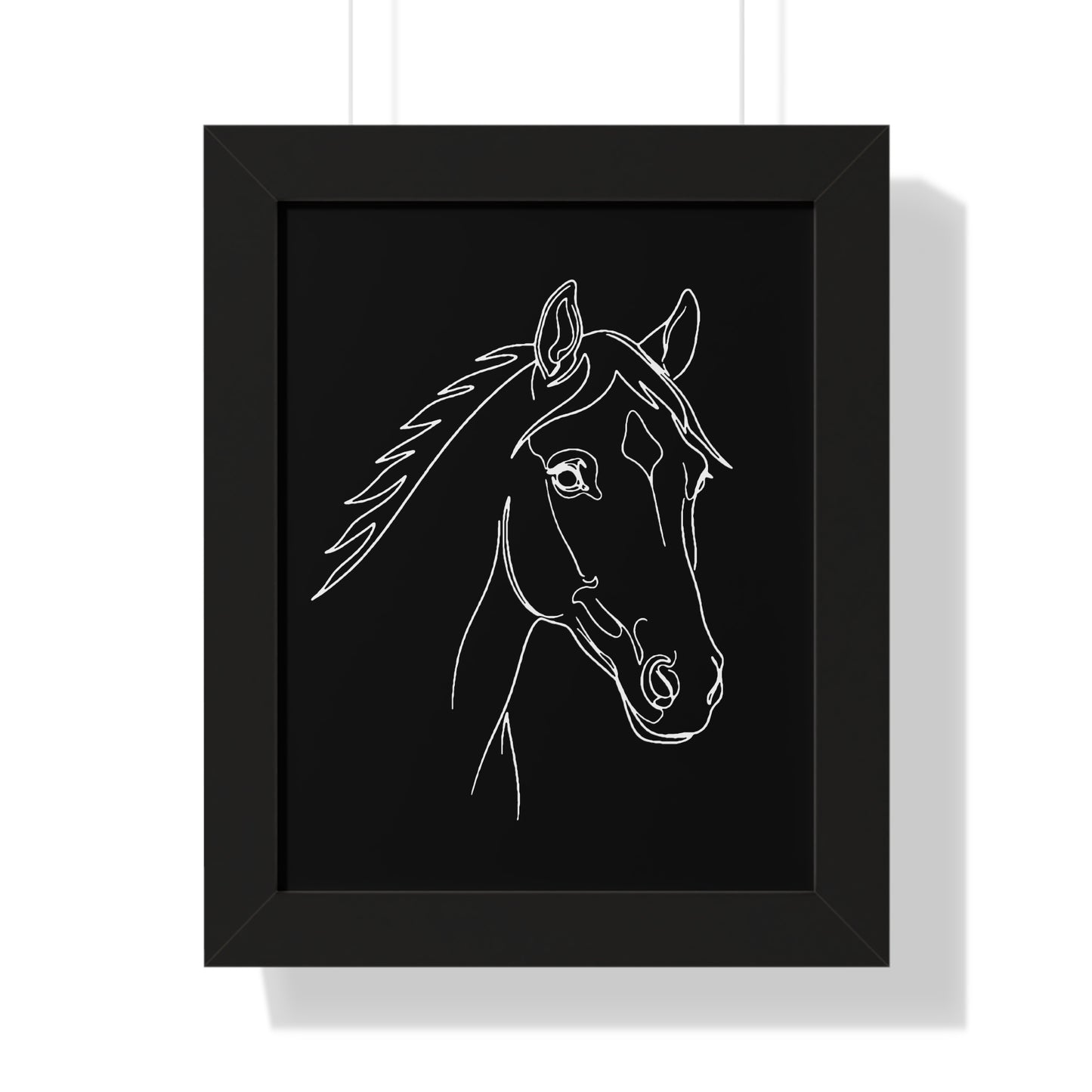Horse Portrait Sketch - Framed Poster