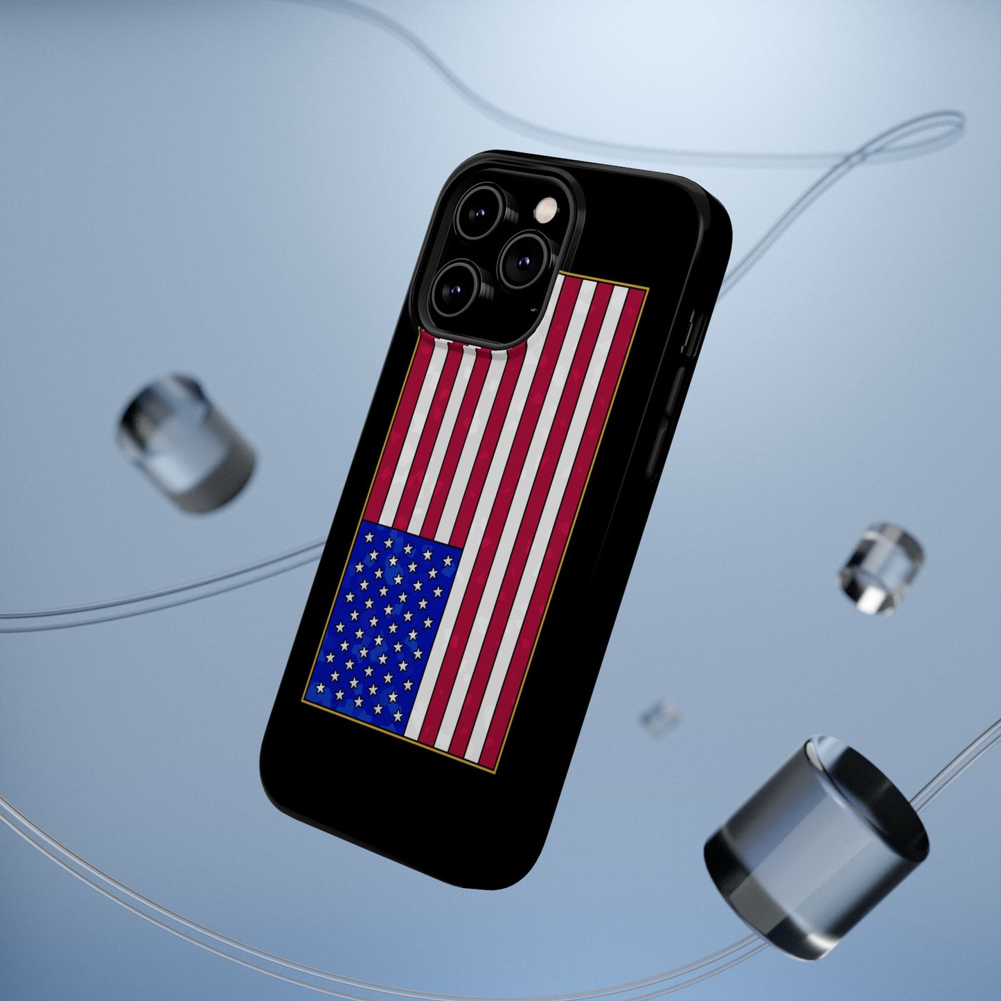 New Glory American Flag (Gold Edge Edition) - Magnetic Phone Case