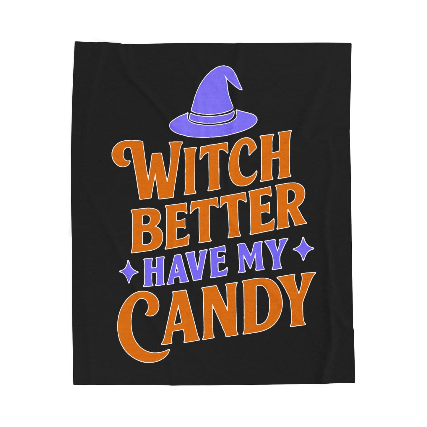 Halloween Velveteen Plush Blanket - Cozy Witch-Inspired Throw, Perfect for Fall Décor, Spooky Season, Trick or Treat, Gift for Her