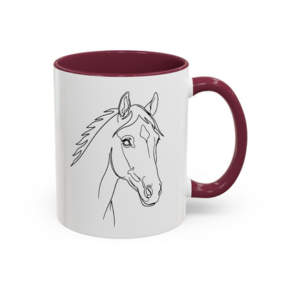 Horse Portrait Sketch - Colorful Mug