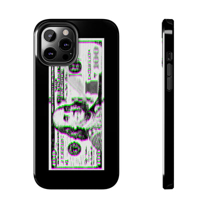 100 Dollars Bill - Green/Magenta Glitch - Phone Case