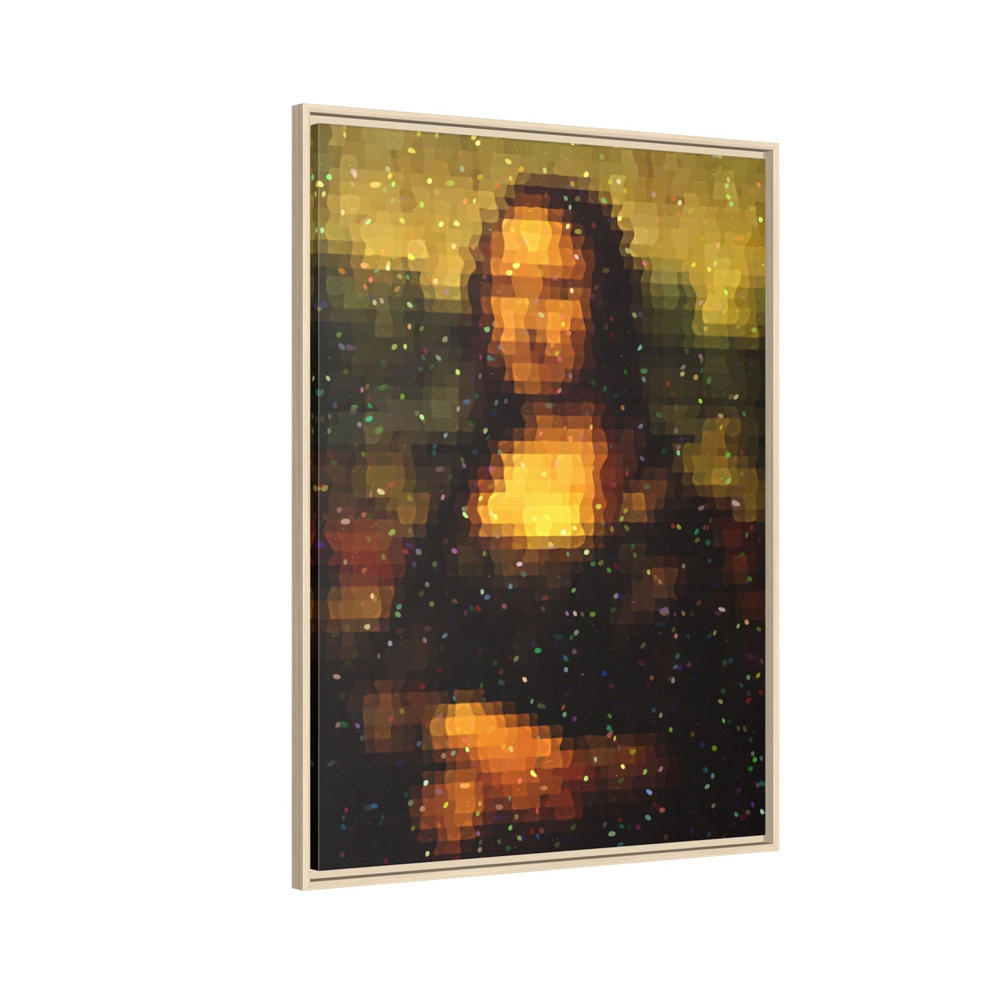 Pixel Muse — Silent Smile - Framed Canvas