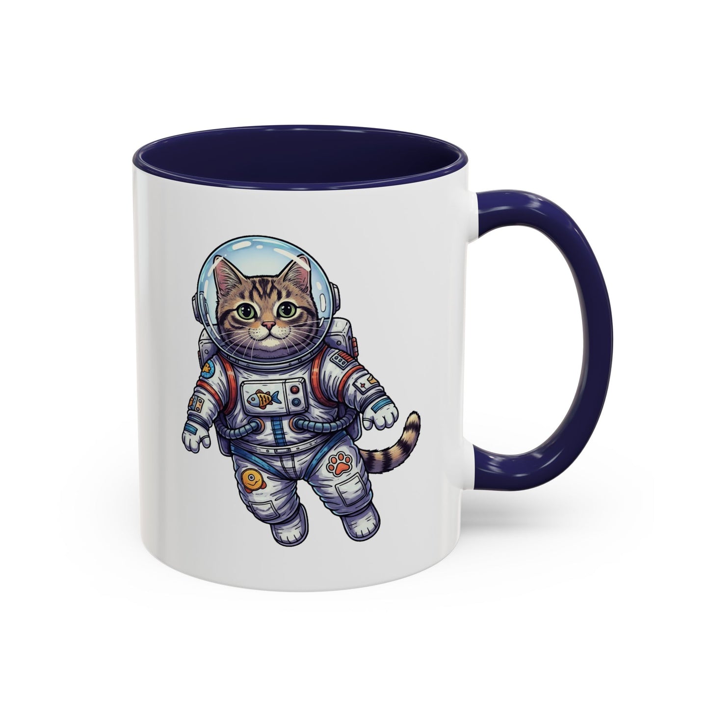 Astronaut Cat - Color Accent Mug