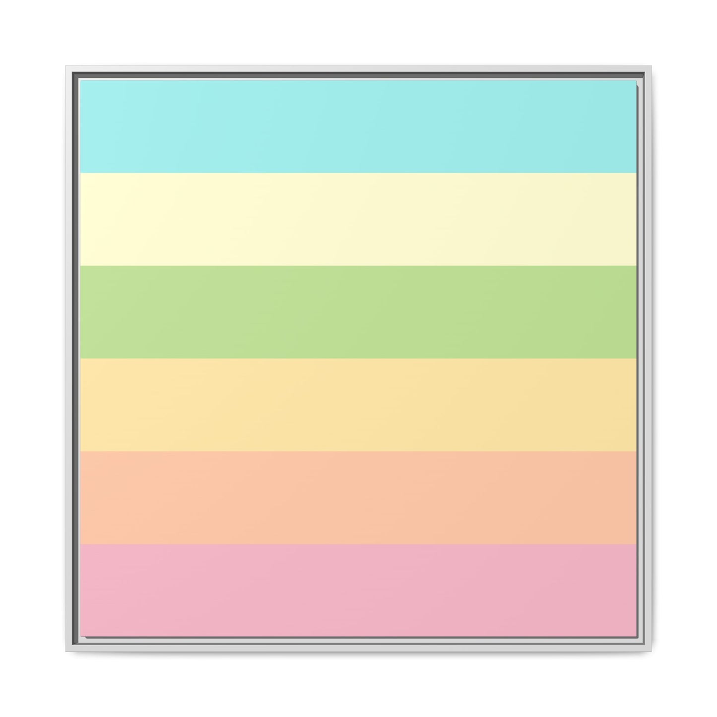 Pastel Stripes - Framed Canvas
