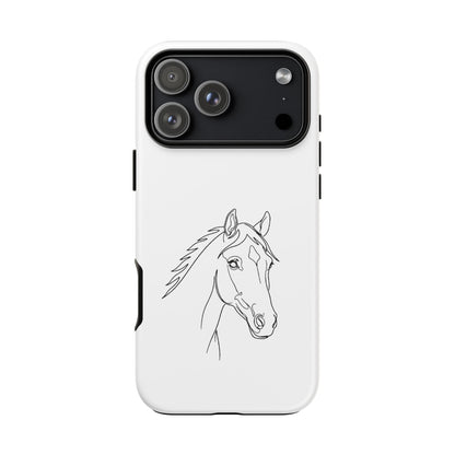 Horse Portrait Sketch - Tough Phone Case