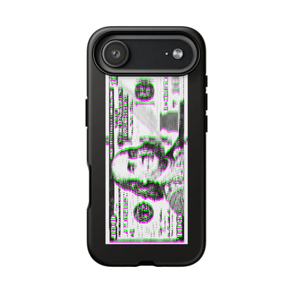 100 Dollars Bill - Green/Magenta Glitch - Phone Case