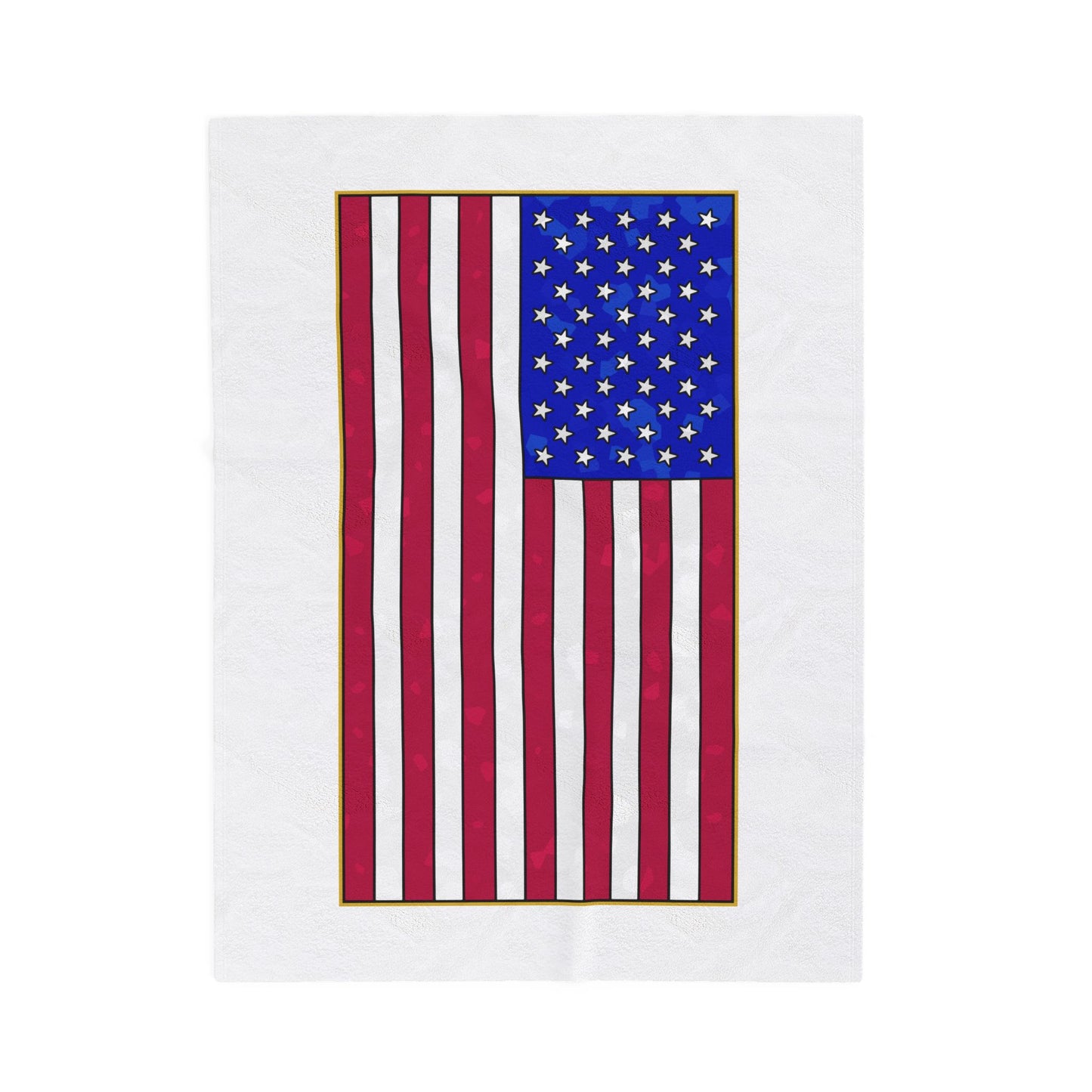 New Glory American Flag (Gold Edge Edition) - Plush Blanket