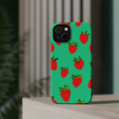Strawberry Pattern - Magnetic Phone Case