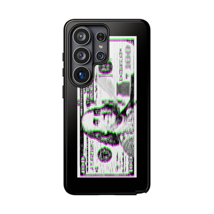 100 Dollars Bill - Green/Magenta Glitch - Phone Case
