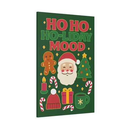 Holiday Canvas Wall Art, Festive Decor for Christmas, Santa and Gingerbread Vibe, Seasonal Home Decoration, Gift for Christmas Lovers