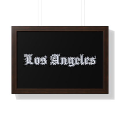 Los Angeles Framed Horizontal Poster, Wall Art, Home Decor, Gift for LA Lovers, Modern Wall Art, Interior Decoration - Silver Edition