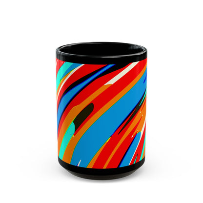 Abstract Rainbow Swirl Arc - Black Mug