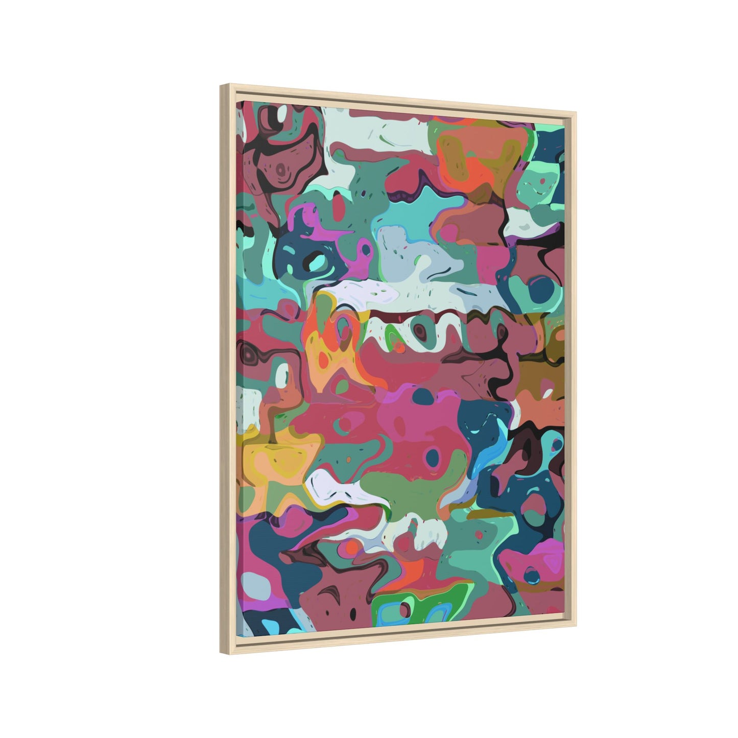 Colorful Abstract Marble - Framed Canvas